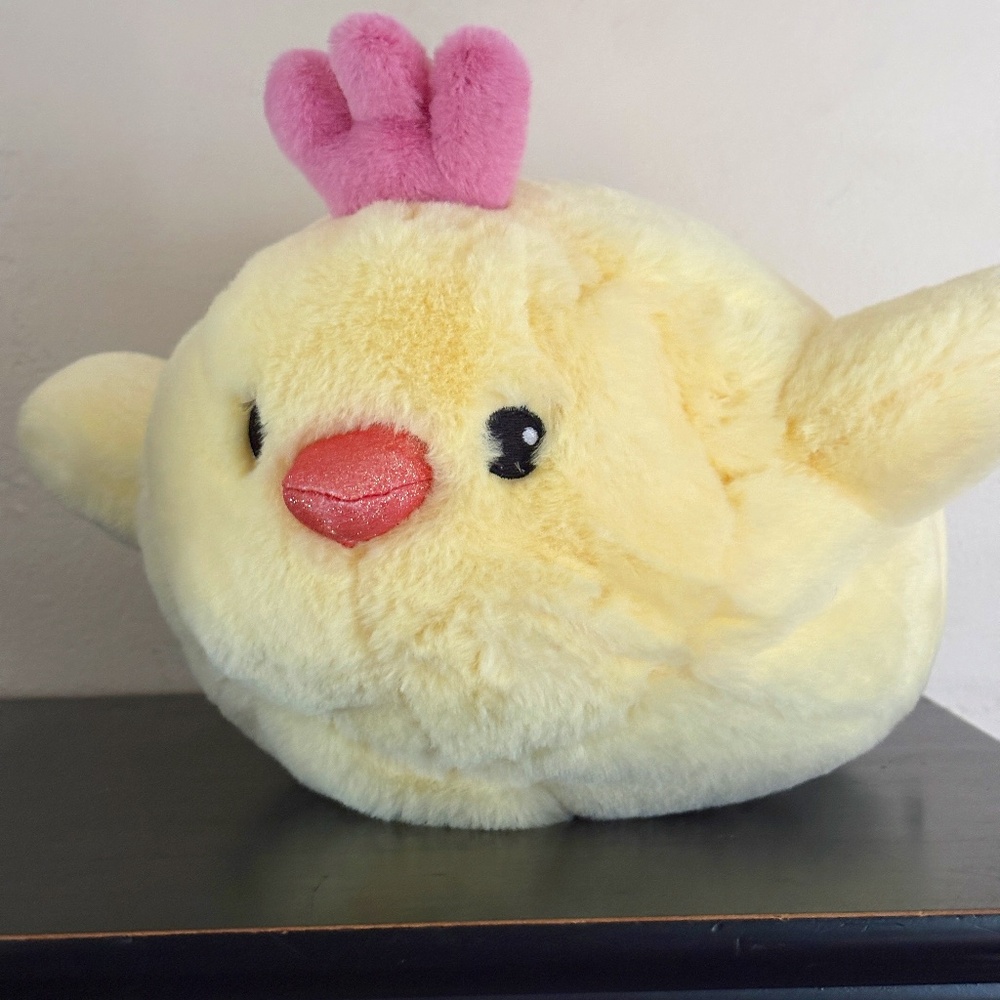 FAO Schwarz chicken, with a baby chick inside..plush stuffed animal toy